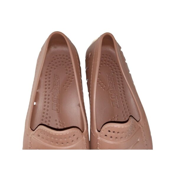 Floaters Mens Brown Casual Rubber Loafer Shoes Slip On Waterproof Low Top Sz 12 - Picture 4 of 10